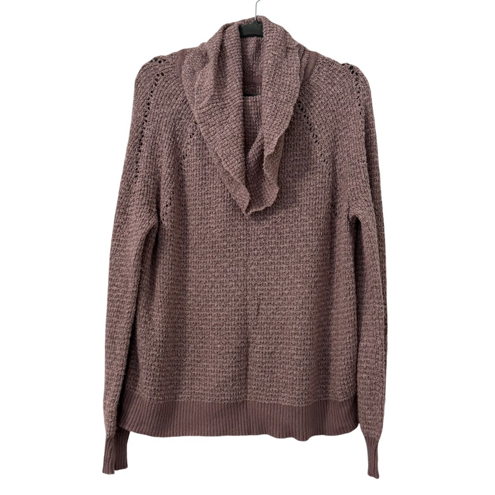 Free People Muave Cowl Neck Sweater‎ Knit Long Sleeve Size XS Oversized Boho
